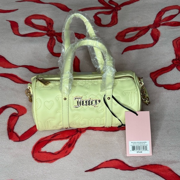 Juicy Couture Yellow Mini Barrel Bag NWT - Picture 1 of 2